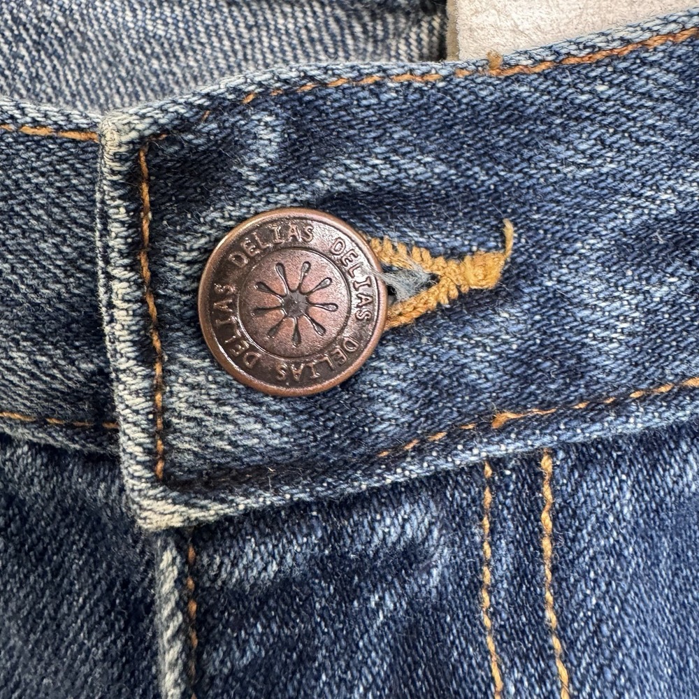 Vintage Delia's Y2K Flare Jeans 7/8 Hand Painted Mushroom Fairycore Cottagecore - Picture 5 of 10